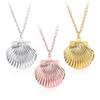 Minimalist Openable Mini Shell Photo Frame Metal Necklace For Girls And Women