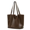 Genuine Leather Large-capacity Women's Bag 2025 New Fashion Retro Tote Bag Korean Style Trendy Shoulder Bag Cross-border