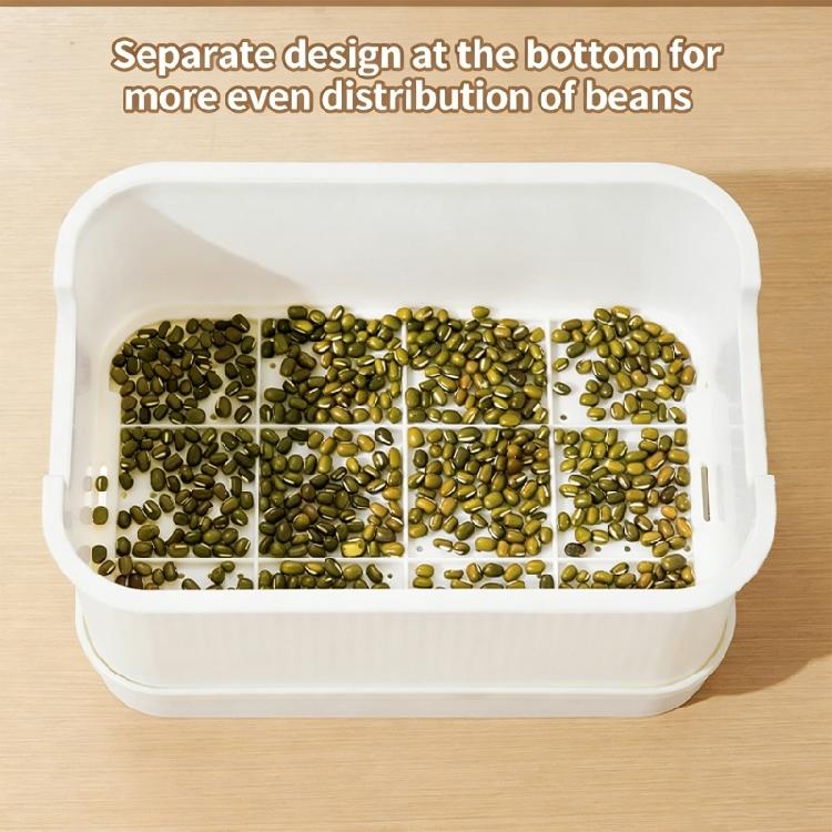 Modern Hydroponic Planter Box Bean Sprouter With Lid Cultivation Germination Tray For Bean Pea Wheatgrass Growing Plant
