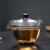 HMLOVE Heat-resistant Glass Gaiwan Transparent Cover Bowl Lid Big Tea Cup Tureen Travel Teaware Sets Household Gift 200ML