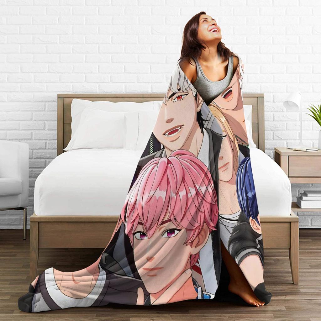 Kpop PLAVE Caligo pt  Blankets Soft Funny Plush Throw Blanket For Couch Chair Sofa Bed Travel Office Flannel Bedspread Bed Cover