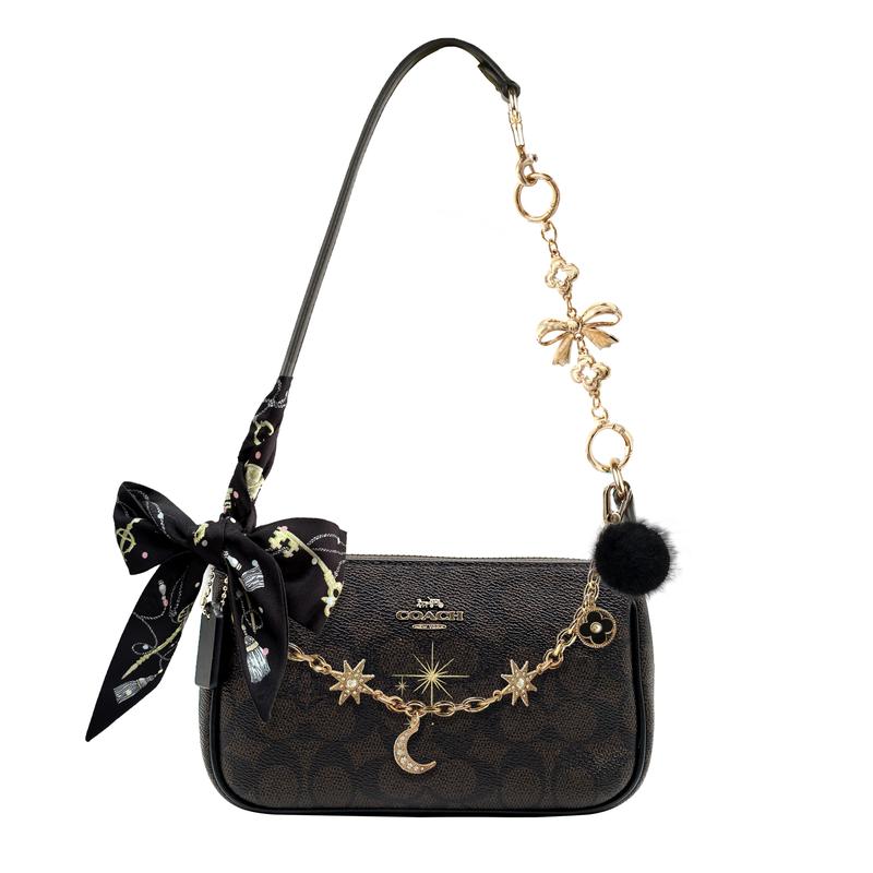 

COACH shoulder bag [Customized Bag] Nolita 19 Retro Classic Old Flower Silver Label Logo Artificial Jinchen Zhiye basic package (bag + dust bag) срібний