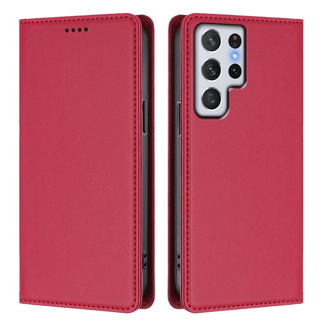 WEFOR Wallet Case für Samsung Galaxy S22 S21 S20 Ultra S10 S9 S8 Plus S7 S6 mit magnetischer Klapphülle, Kartenfächern & Ständer