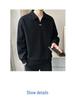 Men's Trendy V-Neck Fleece-Lined Polo Sweatshirt - Autumn/Winter 2025 Collection