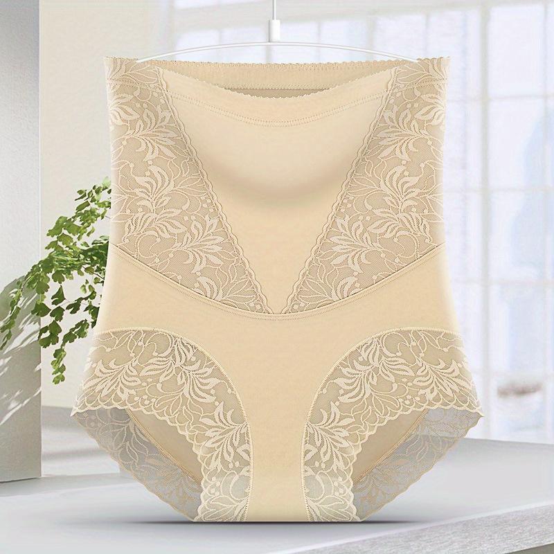 High Waist Lace Shapewear Panties for Women, Tummy Control Body Shaper Underwear