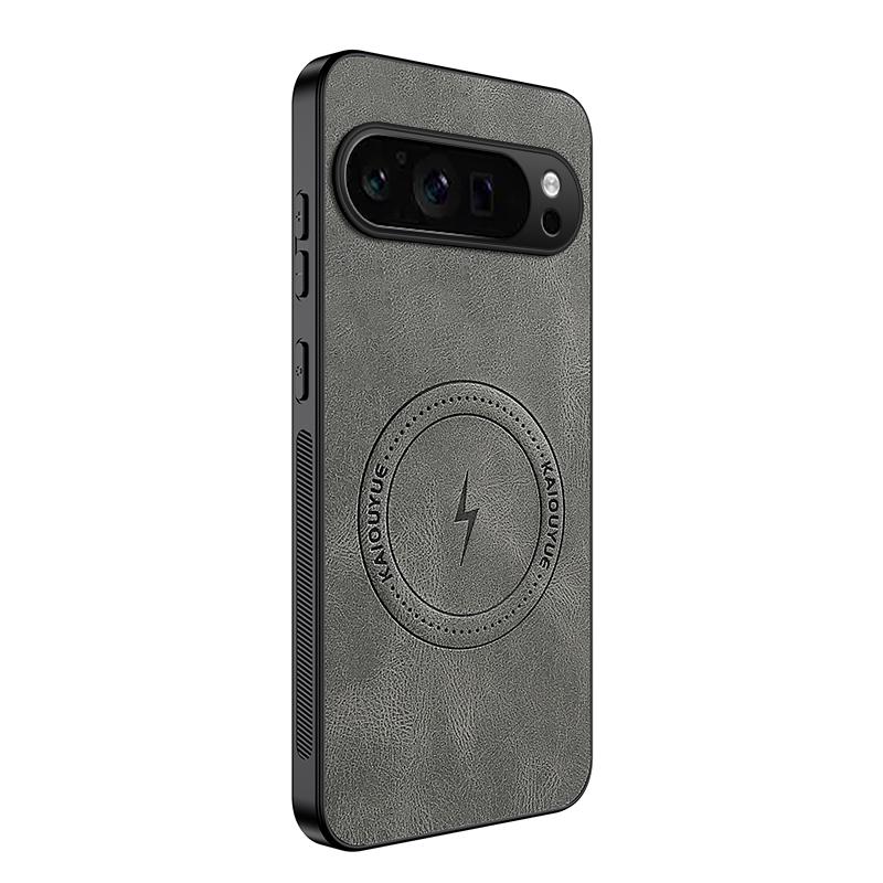 For Google Pixel 9 Pro XL New Leather Matte Frosted Magnetic Phone Case For Google Pixel 9 Pro XL Shockproof Bumper Soft Cover