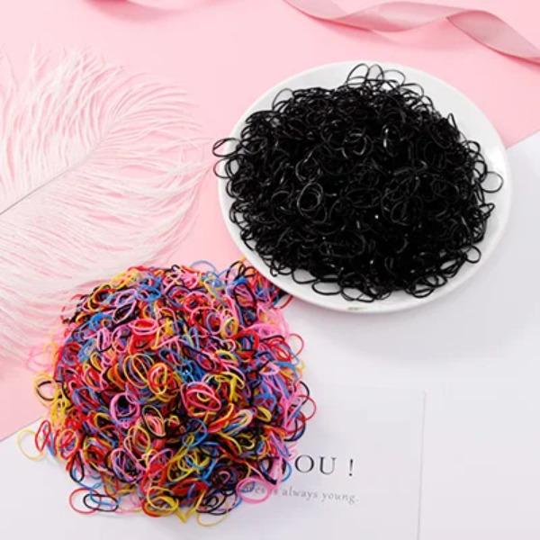 1000 teile/paket Mädchen Bunte Kleine Einweg Gummibänder Gummi Für Pferdeschwanz Halten Scrunchie Haarbänder Mode Haar Zubehör