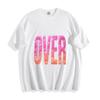 3D Textured Gradient ''OVER'' Graphic T-Shirt