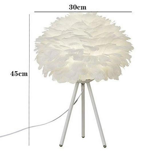 Nordic Gold Adjustable Feather Table Lamp - Stylish Bedside Decoration.