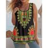 Women's 3D Printed O-Neck Vest Casual Sports Sleeveless T-shirt