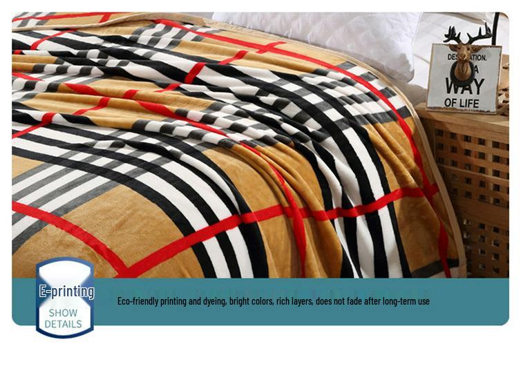 Doppelseitige Flanell- und Milchveloursdecke für Büro-, Wohnheim- und Heimgebrauch - Geeignet für alle Jahreszeiten