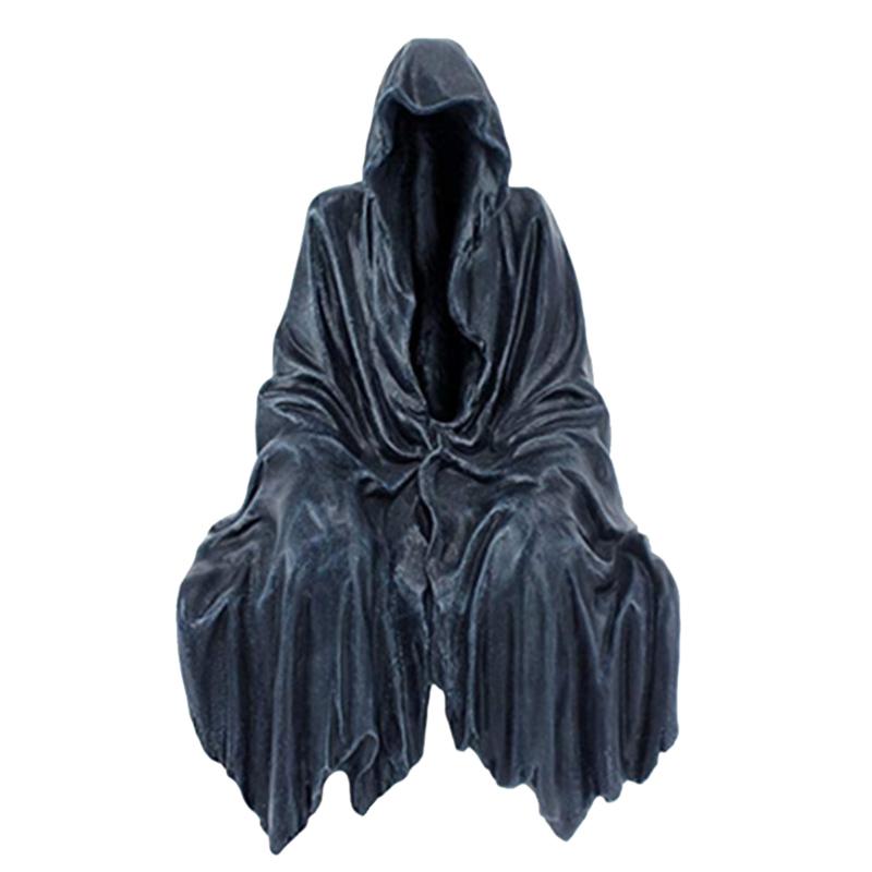 Reaping Solace The Creeper Reaper Sitting Statue Resin Desktop Ornament Gothic Sculpture