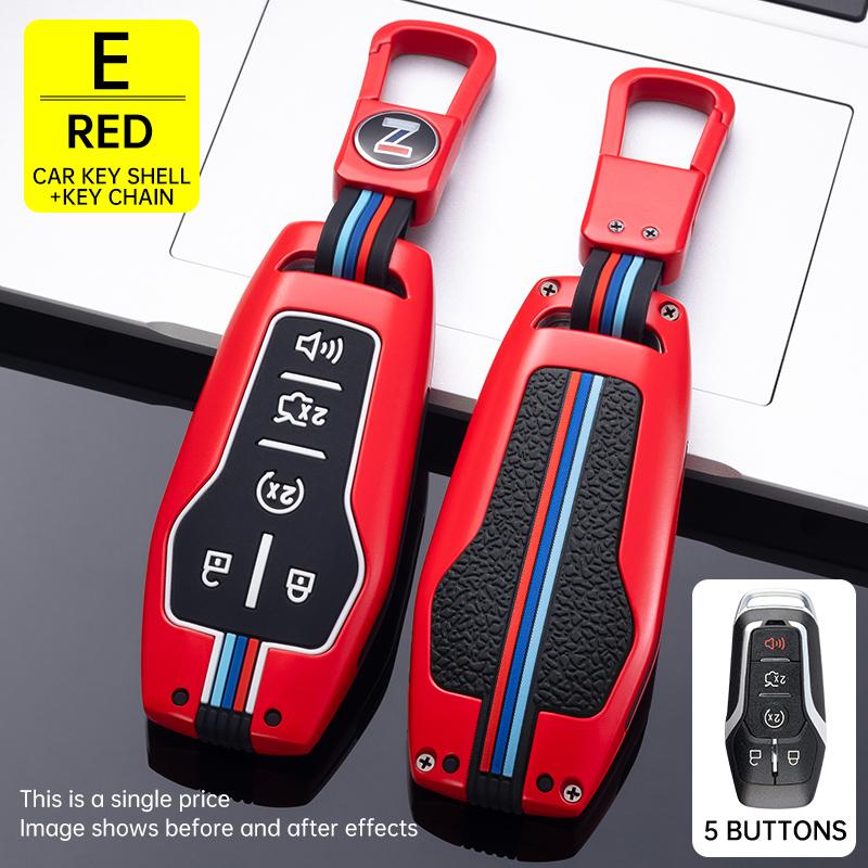 Zinc Alloy Pink Car Key Case Cover Fob Shell for Ford Fusion Mustang F150 Edge Explorer Lincoln MKZ MKC MKX Car Accessories