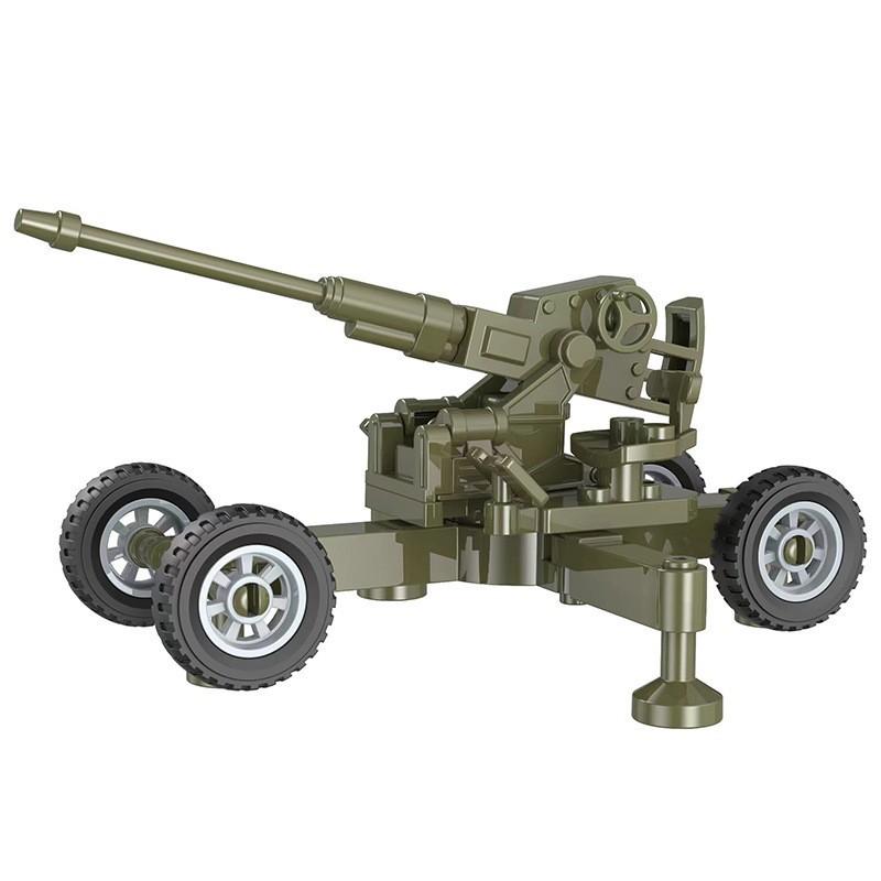 Doll Scene With Anti-Aircraft Maxine Anti-Aircraft Heavy Machine Gun Mortar Assembly Building Block