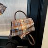 Chic Trendy Women's Winter Handbag Stylish Minimalist Square Bag In Black Blue Green Coffee