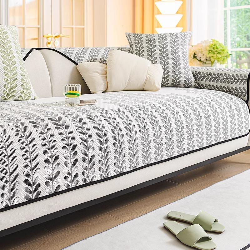 Ice Silk Sofa Cushion Summer Simple High-End Sofa Cover  New Mat Seat Cushion Non-Slip Rattan Cover