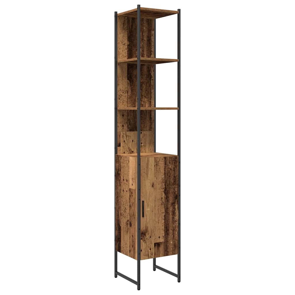 Bathroom Furniture Set with Storage 4 Pcs Brown 33 X 33 X 185.5 Cm