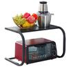 Microwave Oven Rack 2 Tier Countertop Toaster Stand Heavy Duty Metal Pantry Shelf Space Riser Organi