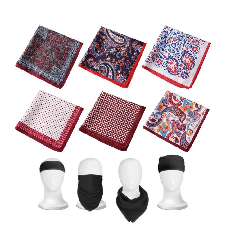 Floral Pocket Square Handkerchief for Men Square Hankies Bandana 13inch