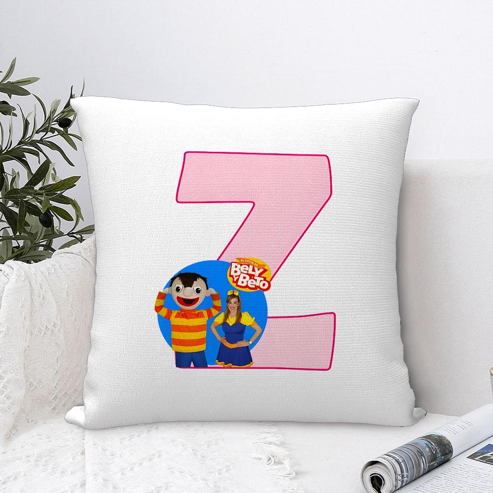 

Pink Abecedario B-Bely Y Beto Pillow Case Sofa Decorative Home Double-sided Print Plush Square Throw Pillow Covers Cushion Decor 16x16Inch