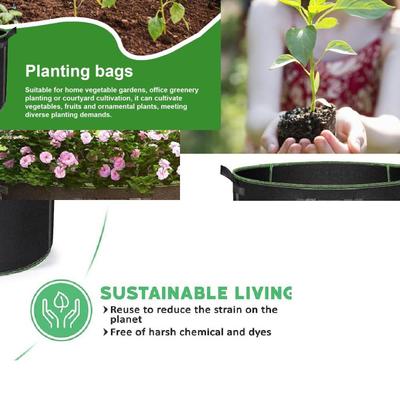 50 Gallons Fabric Garden Raised Bed Round Planting Container Grow Bags Fabric Planter Pot for Plants Nursery Pot