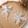 Feather Pearl 3D Organza Flower Patch Crystal Flower Twisted Wire Studded Patch Multi-layer Hand-made Embroidery Patch
