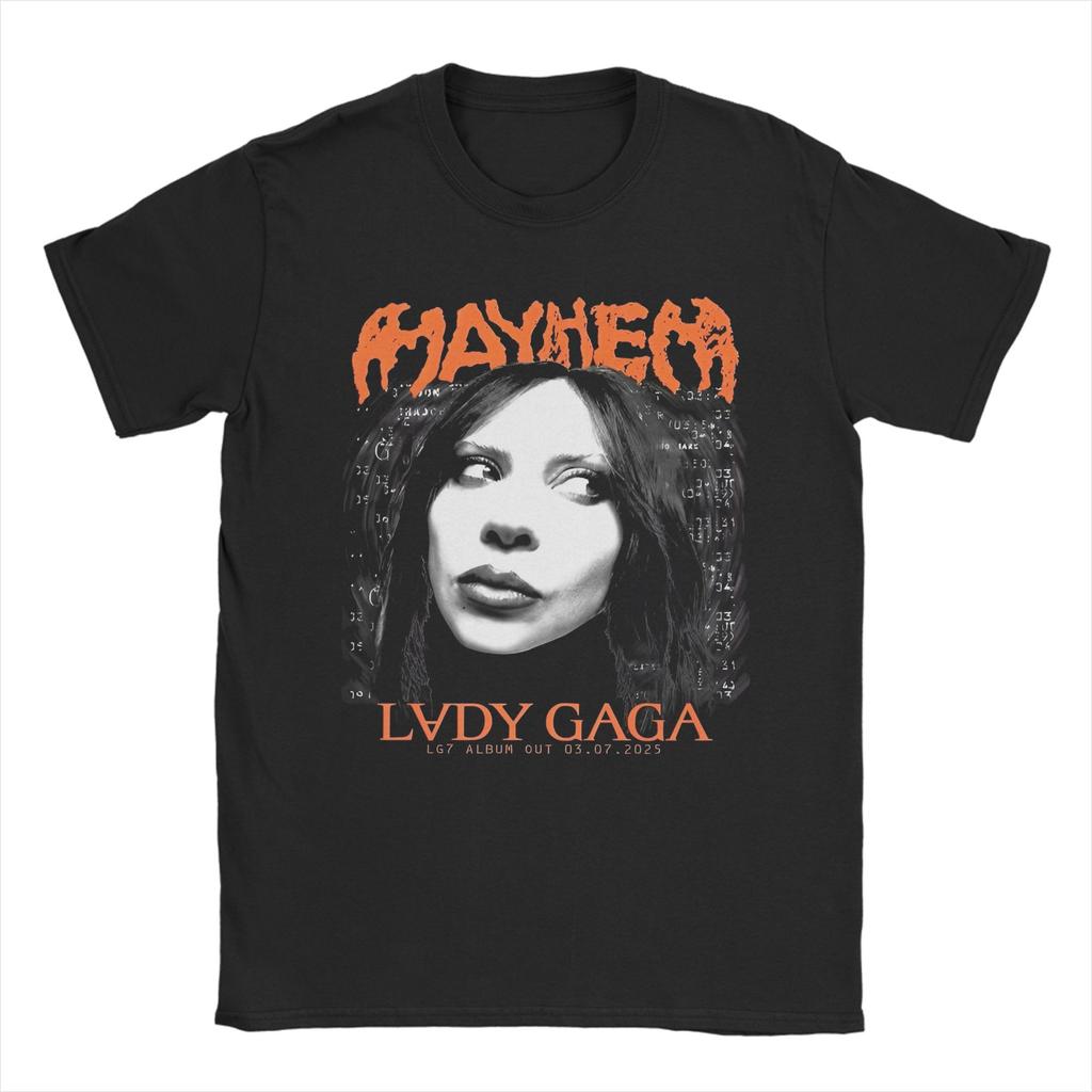 Bedrucktes Lady Gaga Garten Eden T-Shirt Herren Rundhals Kurzarm Kleidung Baumwolle Sommer Tops Hemden