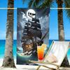 Captain Jack Sparrow Print Beach Towel Design, Soft, Lightweight. for Home Bathroom, Spa, Pool, Yoga, Surfing, Camping, Gift for Family, Friend