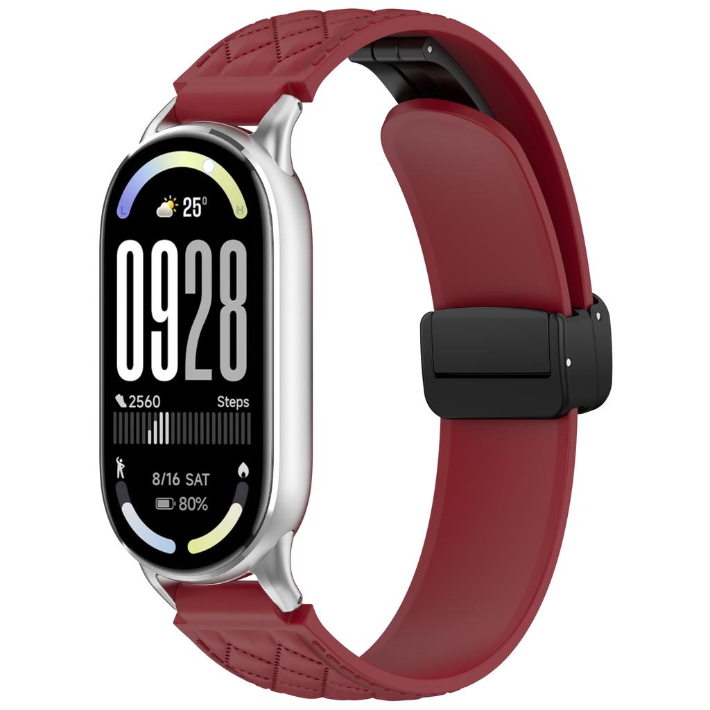 Magnetic Sport Band for Miband 10/9/8 Silicone Strap For Xiaomi Watch 8/9/10 NFC Smartwatch Replacement Women Bracelet
