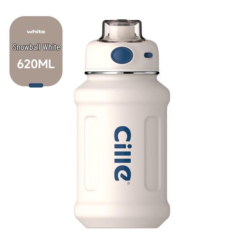 Cille 304 Stainless Steel Insulated Sports Water Bottle with Straw