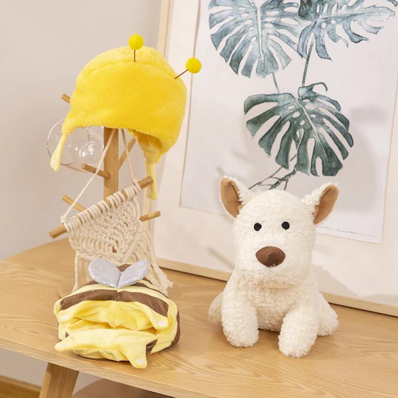 Squishy Dog Bee Plush Doll Soft Stuffed Toys Cute Dog Transforming Into Bee Pillow Animal West Highland Terrier Birthday Gifts