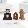 1/8Pcs Vintage Miniature Wall Clock Toy 1:12 Scale Dollhouse Furniture Accessories European Model Decor