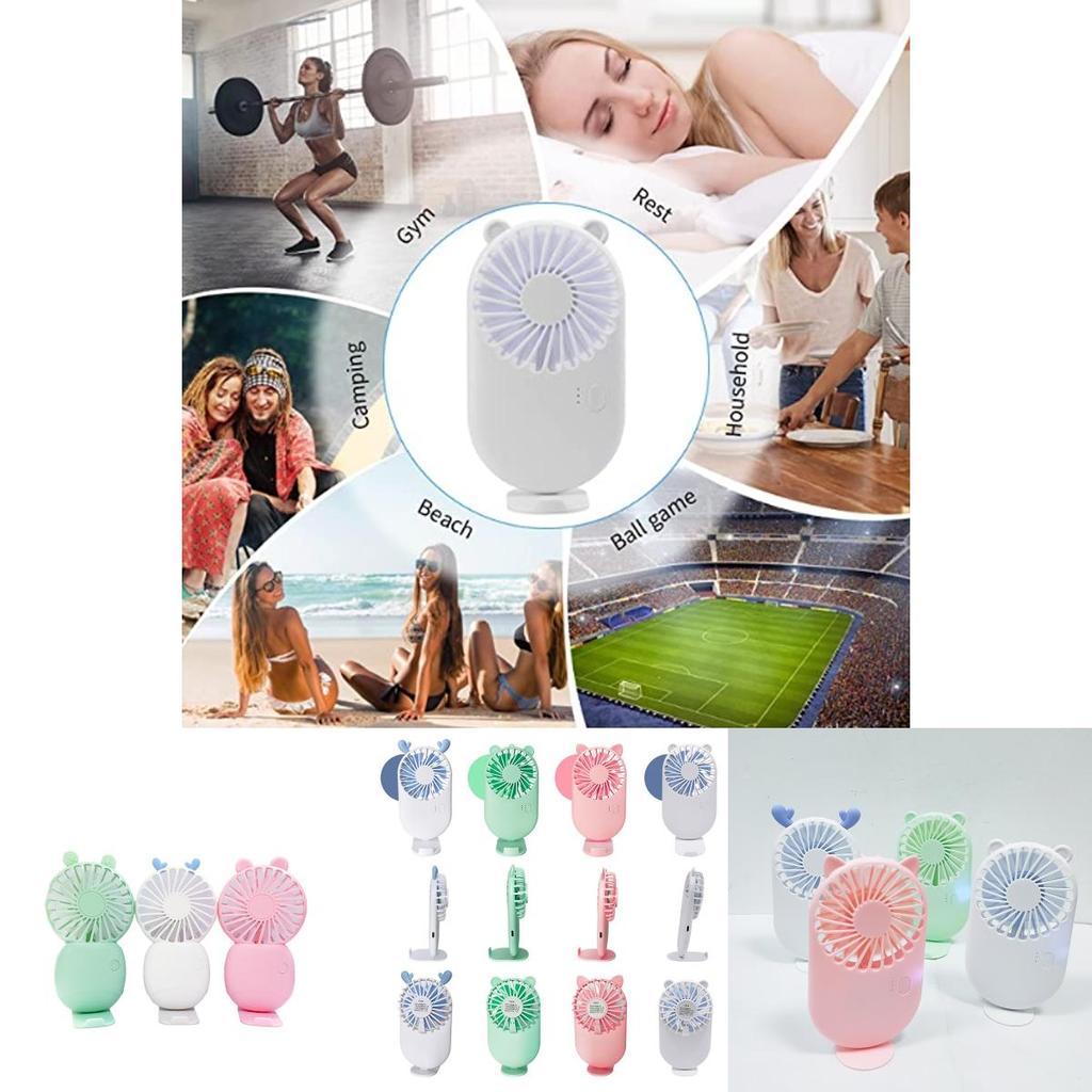 Handheld Mini Usb Fan With Holder Portable And Adjustable For Outdoor Travelling