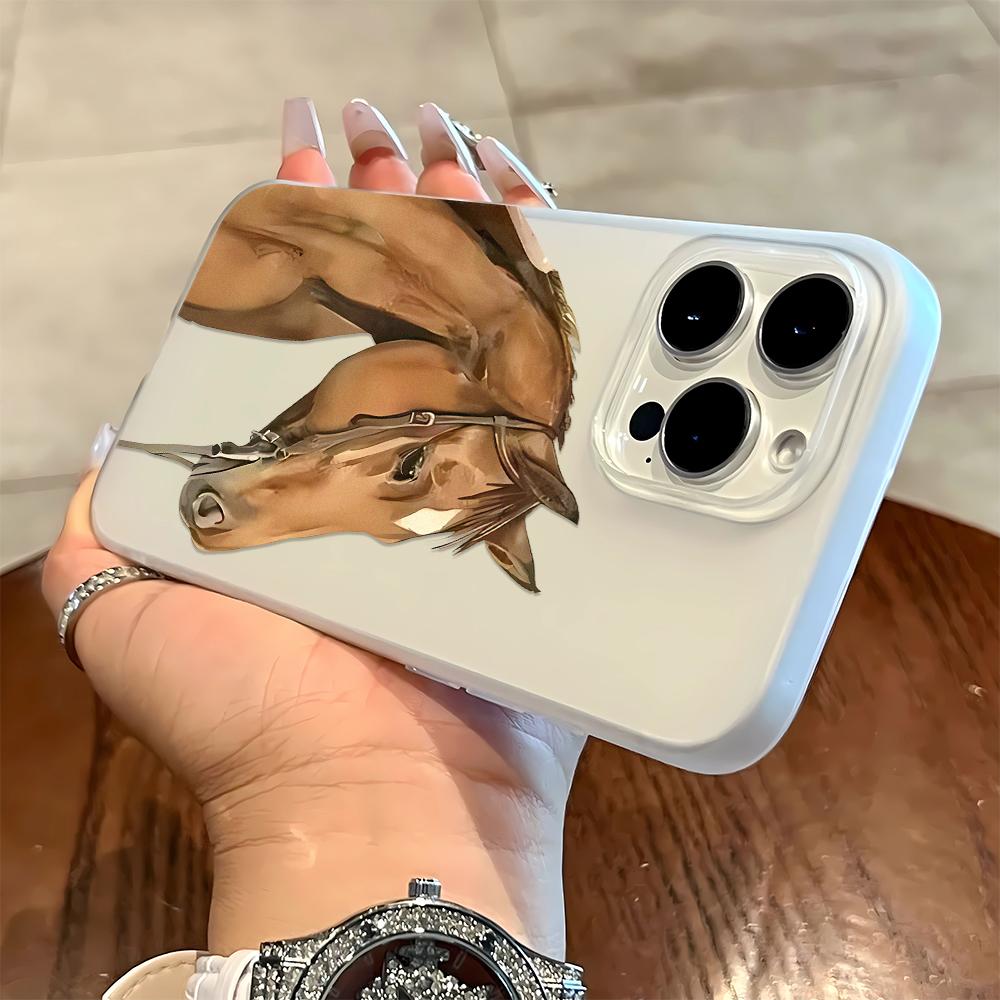 

Sad Horse Pattern Patterns Phone Case For IPhone 17 17 Air 16 15 Plus 15 14 13 12 11 Pro Max Anti-Drop Cover Fundas iphone 11 Pro