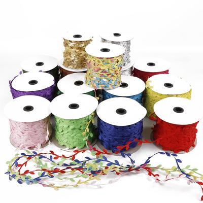 Colorful Polyester Fabric Leaves Lace Ornaments Handmade DIY Decorative Layout Home Accessories