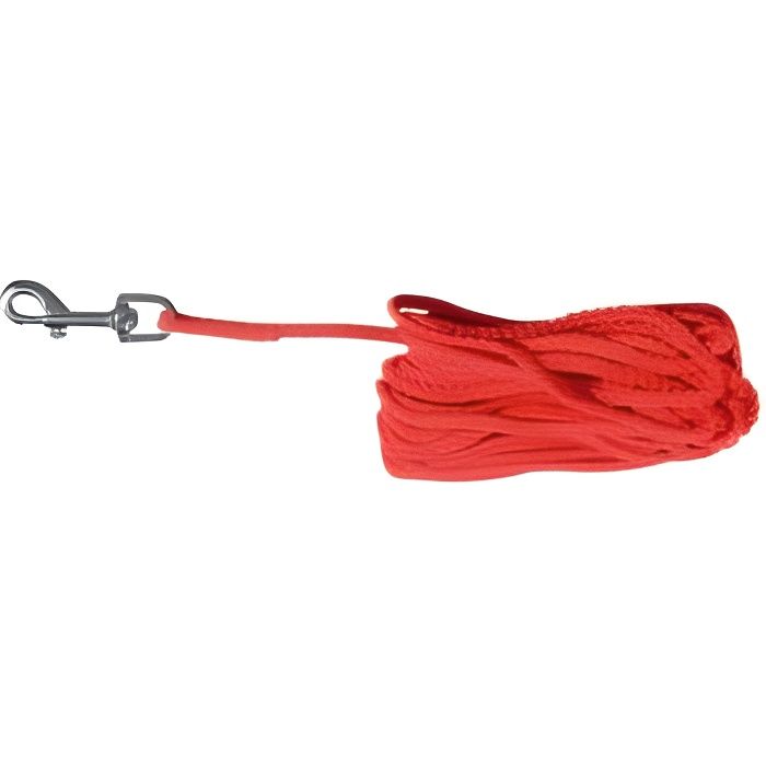 Laisse À Pister - Trixie - 10m - Nylon - Rouge - Pour Chien Moyen