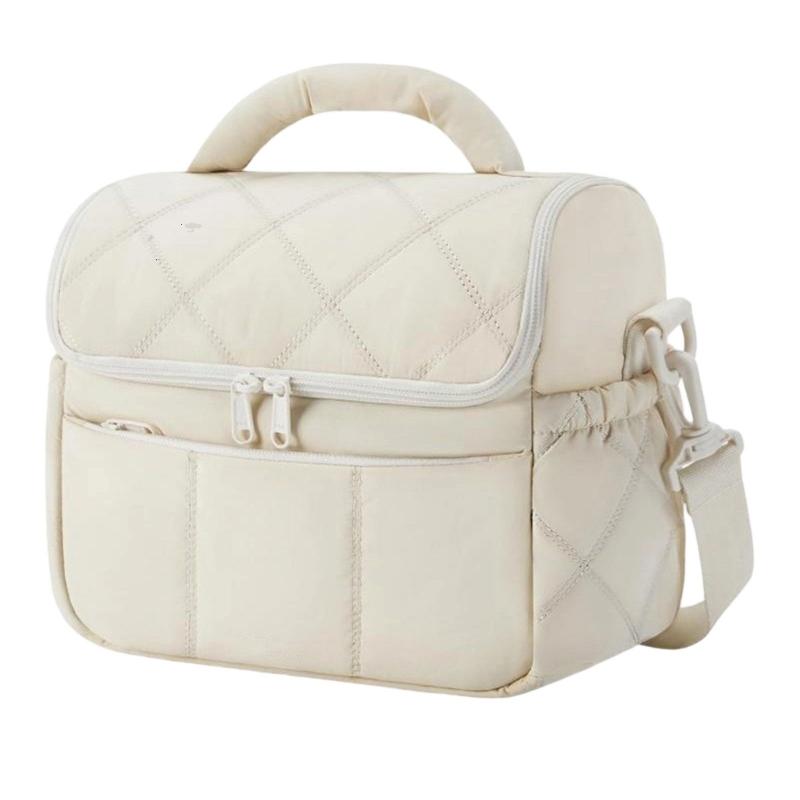 Flexible Lunch Bag With Waterproof Interior Thermal Insulation Double Shoulder Strap Design Portable Meal Bag