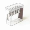 4 Holes Pencil Sharpener Multi-functional Long Point Charcoal Sharpener with Lid Transparent Sketching Students Manual Sharpener