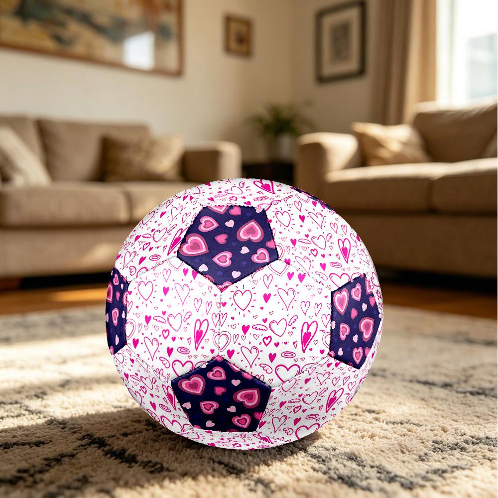 1PC Pink Hearts Soccer Ball Size 5 Football Machine Sewn Indoor/Outdoor Universal Football A89