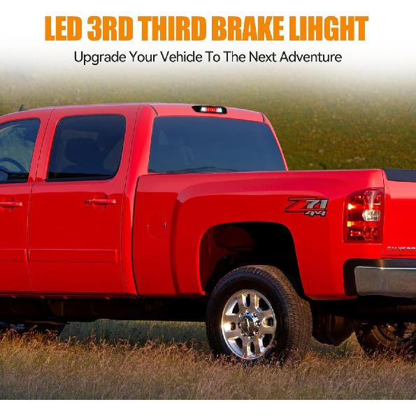 Third 3Rd Brake Light LED For 2014-2018 Chevy Silverado/GMC Sierra 1500 2500HD 3500HD, High Mount Rear Brake Lights Assembly, Waterproof Center Cab
