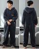 Herren Verdickter Korallenfleece Einteiler Schlafanzug - Winter/Herbst Flanell Hausanzug für Teenager & Erwachsene