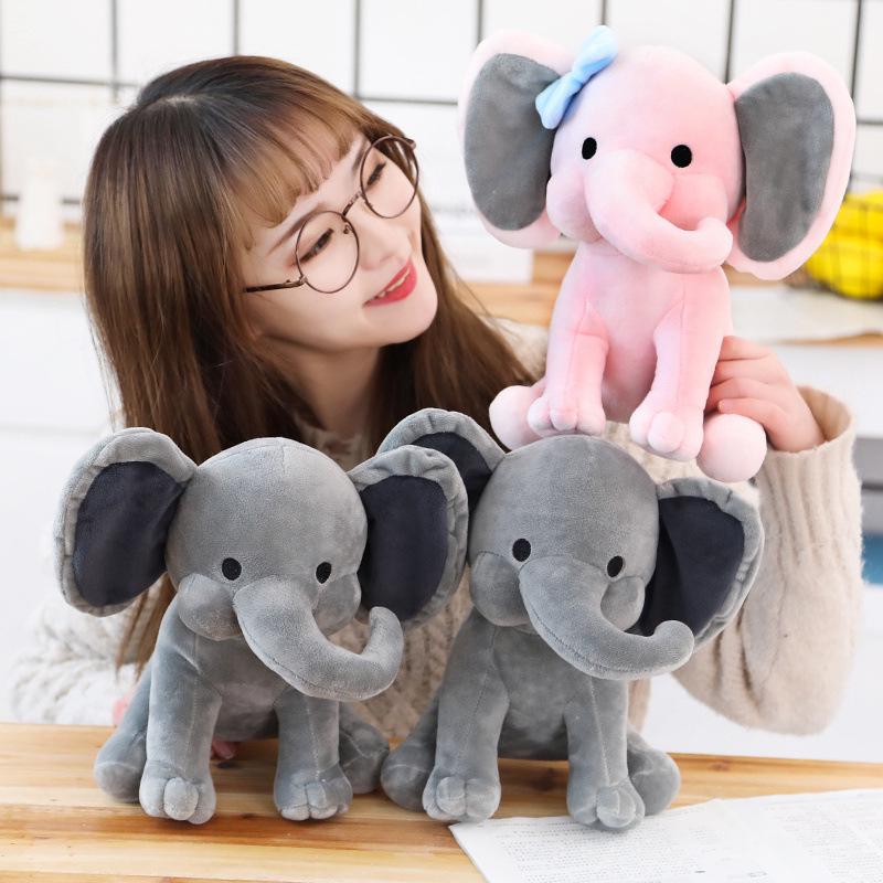 Cartoon Baby Elephant Plush Toy - Soothing Stuffed Animal Pillow for Kids, Birthday Gift