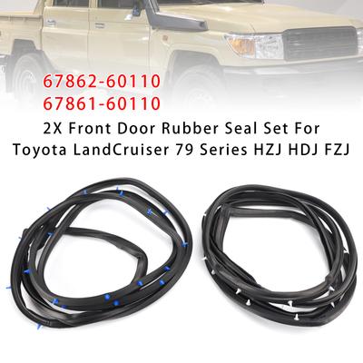 2X Front Door Rubber Seal Set For Toyota LandCruiser 79 Series HZJ HDJ FZJ
