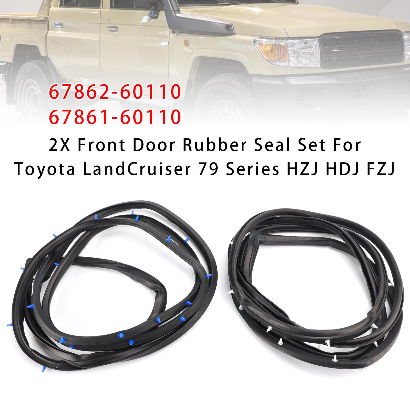 

2X Front Door Rubber Seal Set For Toyota LandCruiser 79 Series HZJ HDJ FZJ