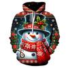 2026 Santa Claus Christmas Carnival 3D Printed Cute Animal Hooded Sweatshirt Suitable for Both Men and Women