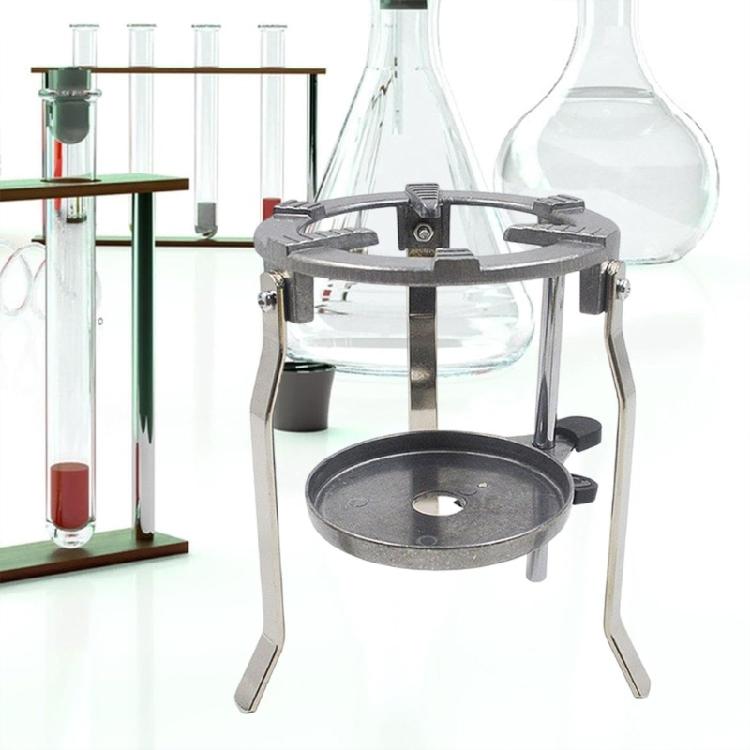 Sturdy Cast Aluminum Adjustable Tripod Stand Portable for Scientific Research Featuring Stable Base and Tray