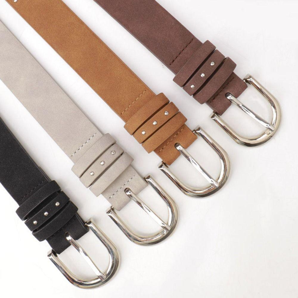 Trendy Punk Rivet Belt Luxury Design Business Waist Strap Retro Trouser Dress Belts  Women Fashion