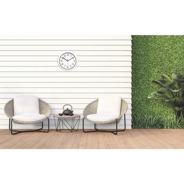 Horloge murale - tfa dostmann - 60.3542.02 - blanc - rond - 30 cm - intérieur