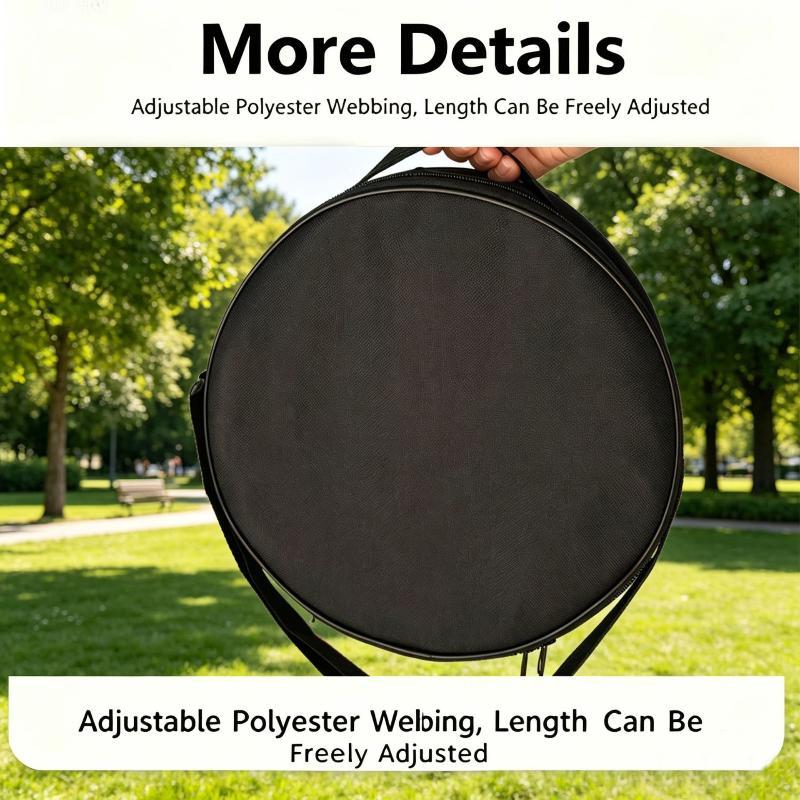 Oxford Cloth Storage Bag Multi-Purpose Portable Round Crossbody Handbag Large Capacity Wig Hat Organizer Pouch