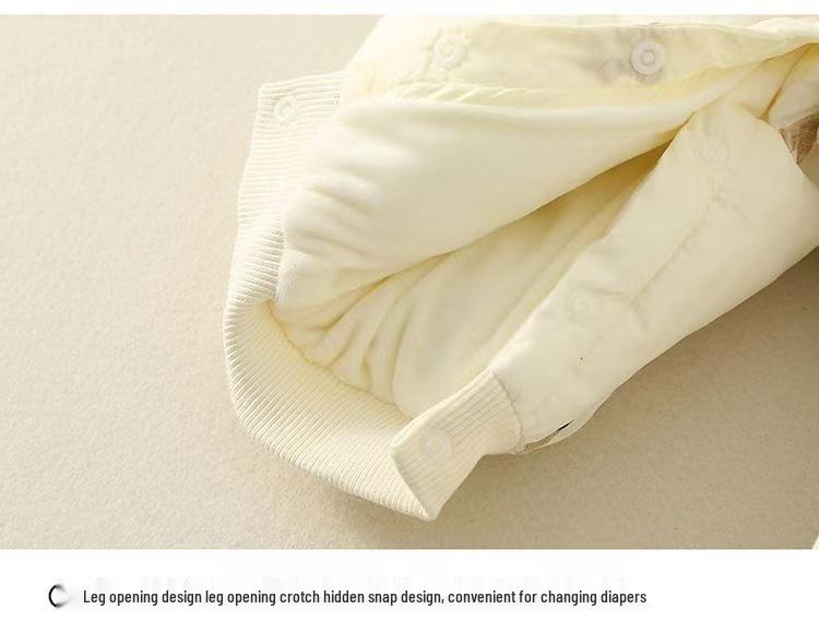 Gesteppter Baby-Overall: Warme Samt-Oberbekleidung für Baby Herbst/Winter